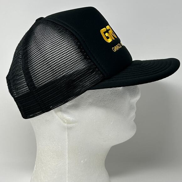 Vintage 90s Graco Robotics Inc Trucker Hat Baseball Cap GRI Mesh Snapback Black - Picture 7 of 9